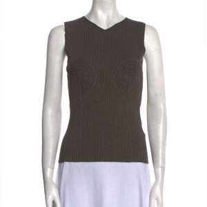 NANUSHUKA Asphalt Ribbed Sleeveless Top